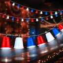 Hiboom 1 Pack Red White and Blue Cups Light, Shot Cups Fairy String Lights Battery Operated LED for 4th of July Independence Day Patriotic Decor Memorial Day Bar Graduation RV Party (13Ft)