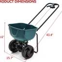 YITAMOTOR 60 lb Walk Behind Lawn and Garden Spreader for Seeds and Fertilizer with Easy to Use Flow Control