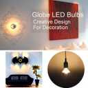 Half Chrome Light Bulb,6W (60W Equivalent) Dimmable LED Edison Bulb,G80/G25 Globe Shape Decorative LED Bulbs,Half Gold Reflected Light 2700K Soft White E26 Base Pack of 4