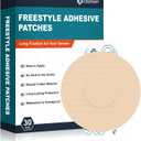 Ceeport 30 Pack Freestyle Adhesive Patches, Sensor Covers Intended for Freestyle Libre 2/3-Enlite-Medtronic Guardian, CGM Sensor Patches, No Glue in The Center, Long Fixation for Your Sensor(Tan)