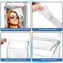 Amyhill 2 PCS Outdoor Brochure Holders 12 x 4.5 x 2.24 inches Waterproof Acrylic Envelope Holder Wall Mount Brochure Box with Lid, Clear Pamphlet Advertising Display Box for Store(Clear)