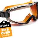 SPEXTRA Safety Goggles Over Glasses Anti-Fog Clear Lens, ANSI Z87.1 Impact Resistance, UV Protection, Lab Chemistry Goggles with Adjustable Headband, Quick-Adjust Buckle, Eyewear for Men Women
