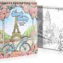 Coloring Book for Adult, 30 Pages Hues of The City, Color Urban Street Scenes, Architecture Building Stores, Fun Coloring Activities for Women Teen, Painting Pages for Relax Stress Relief