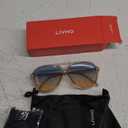 livho Trendy Polarized Aviator Sunglasses Women Men, Retro Sun Glasses for Women Men 2025, Oversized UV Protection Shades (Clear Brown/Green Gradient Brown)