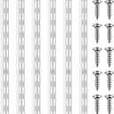 MorningRo 6 Pcs Dual Track Upright Wall Shelving System Heavy Duty Support System Twin Slot Shelf Rail Shelf Standards for Pantries Linen Closets Laundry Rooms(White,25 Inch)