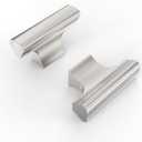 10 Pack 2 Inch Brushed Satin Nickel Cabinet Knobs for Kitchen Cabinets and Drawers (2"/51MM Single Hole)