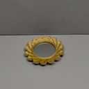 Eorbow 6.5" Vintage Vanity Makeup Desk Mirror, Small Gold Round Mirror for Table, Antique Scallop Edged Wall Mirror Decorative for Living Room Bedroom Dressing Tabletop