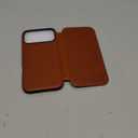 SHIELDON Slim Real Leather Case Wallet for iPhone 17 Pro Max 6.9 Inch 5G 2025 | Wireless Charging | RFID Blocking Card Holder | Folio Magnetic Closure | Shockproof Cover | Retro Brown