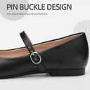 ATHMILE Mary Jane Shoes Women Ballet Flats Shoes for Women Slip on Comfortable Dressy Adjustable Strap for Work Office Business Casual 9