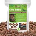 Halatool Reptile Substrate 8QT Leca Clay Pebbles for Reptiles Organic Hydroballs Bioactive Drainage Layer Terrarium Bedding for Leopard Gecko Tortoise Frog Lizard Ball Python