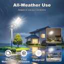 2026 New Solar Street Light, Solar Street Lights Outdoor Waterproof Dusk to Dawn 7000K LED Security Flood Light with Motion Sensor and Remote Control for Pathway, Entryway & Yard