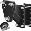 Spare Tire Carrier, Spare Tire Mount Bracket for Trailer,Powder Coat Steel Black, Fits 4 & 5 & 6 & 8 Lugs Trailer Wheels on 4", 4.5'', 4.75'', 5", 5.5",6" or 6.5" Bolt