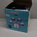 Kids Drum Set for Toddlers Musical Jazz Drum with Stool Toys for 3-5 4-6 5-7 Boys Girls Birthday, Blue