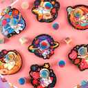 28 Pack Valentines Day Gifts for Kids Classroom - Galaxy Slime with Valentines Day Cards for Kids School, Valentine Classroom Exchange Prizes, Party Favors, Non Candy Gift Exchange