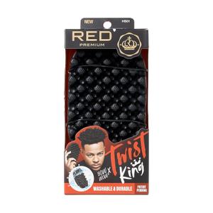 RED by Kiss BowWow Twist King Premium Luxury Twist Styler Comb Brush, Durable Washable Alternative for Sponge for Barbers and Daily Use, Ideal for Afro, Curly, Coiled, 4C Hair (Original)