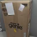 Diaper Genie Signature Pail (Grey) Includes 1 Easy Roll Refill with 18 Bags | Holds Up to 846 Newborn-Sized Diapers Per Refill