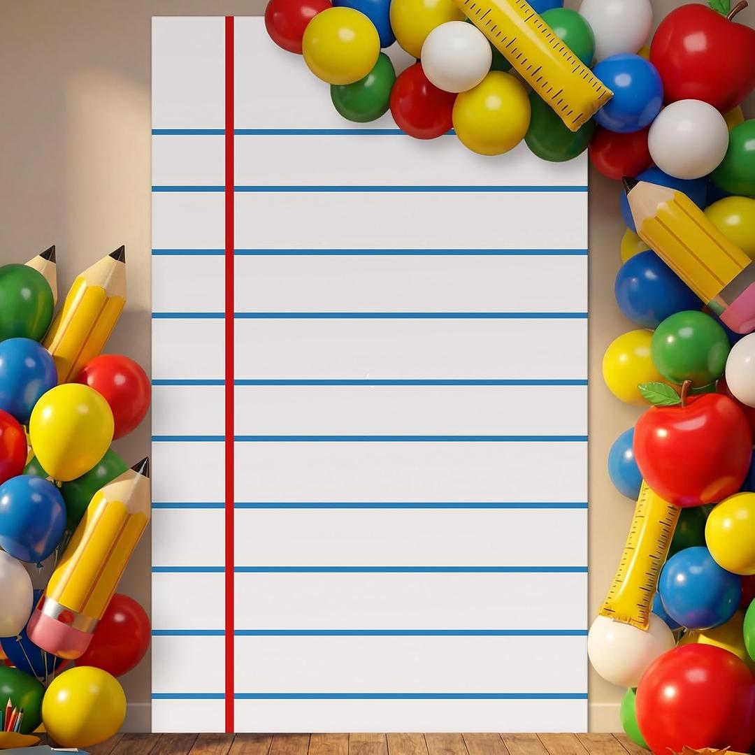SmoothNovelty Giant Notebook Graduation Backdrop Decorations 3.28 x 1.97 ft Notebook Congrats Grad Backdrop with Support Graduation Outdoor Photo Booth Welcome Party Supplies, 39.37 x 23.62 inches