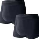 Incontinence Underwear for Men Front Absorbent Leak Proof Boxer Briefs for Bladder Control 2 Pack
