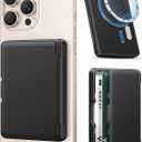 for MagSafe Wallet, Magnetic Card Holder(4-5 Cards), RFID Protection, Built-in Mirror, Men Women Phone Wallet for iPhone 16/15/14/13/12 Series or Magnetic Case, Not for iPhone 13/12 Mini, Black