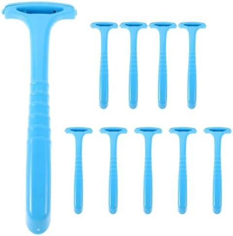 Ipetboom 7pcs Plastic Portable Pedicure Scraper, Dead Skin Heel Calluses Feet Remover for Cracked Heels, Blue, 5 * 1.65 * 0.7inch