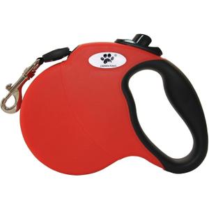 16 ft Retractable Dog Leash for Large Dogs up to 110 lbs,Tangle-Free Nylon Tape,Red Dan L