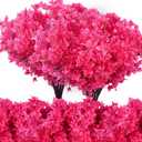 60 Pack Artificial Bougainvillea Floral 38" Silk Long Stem Bougainvillea Plants Hanging Table Centerpiece for Home Wedding Indoor Outdoor Decorations (Rose Red)
