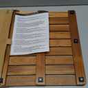 Utoplike (24"x18") Teak Wood Bath Mat, Shower Mats for Bathroom, Large for Spa Home or Outdoor