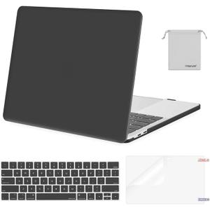 MOSISO Compatible with MacBook Pro 13 inch Case M2 2025, 2024, 2023, 2022-2016 A2338 M1 A2251 A2289 A2159 A1989 A1708 A1706, Plastic Hard Shell&Keyboard Cover&Screen Film&Storage Bag, Space Gray