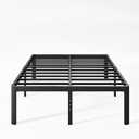 16 Inch High Heavy Duty Full Size Bed Frame Metal, Platform Bed Frame Full Size No Box Spring Needed, Noise Free, Easy Assembly, Black