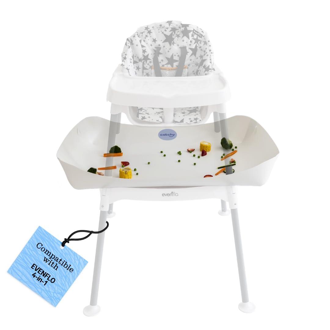 CATCHY - Food Catcher - Compatible with Evenflo 4-in-1 Eat & Grow High Chair + 11 Other High Chairs - Highchair Sold Separately - Baby & Toddler Food & Mess Catcher - Under High Chair Accessory