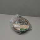 Floweroyal 2pcs Artificial Succulents Hanging Plants 12.2'' Fake String of Pearls in Pot with 8.3'' Lanyard for Indoor Outdoor Wall DecorWood Color.