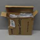 YASONIC Corner Shower Caddy Organizer, 5-Pack Self-Adhesive Rustproof Bath Shelves with Soap Holder & 4 Hooks, Large Capacity Shower Storage Rack for Bathroom Organization, Silver