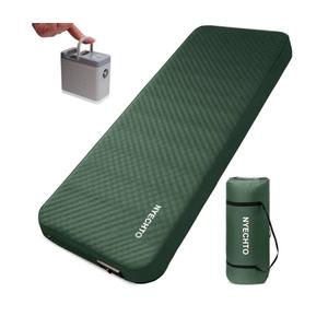 Self Inflating Sleeping Pad for Camping, 4" Extra-Thick Memory Foam Camping Mattress with Electric Pump, Fast Inflate & Deflate,9.5 R-Value Insulated Camping Pad for Car Travel Tent Cot, Green
