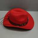 4E's Novelty Child Red Cowgirl Hat for Toddlers & Kids 3-6, for Halloween Jessie Inspired Costume, Felt Cowboy Hat Child Size for Boys & Girls Ages 3 4 5 6 Year Old (Red)