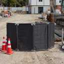 4 Panels Safety Barricade,92 * 39" Foldable Security Gates Barrier