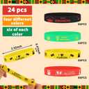 Ctosree 24 Set Happy Kwanzaa Gifts Bulk Ballpoint Pens with Greeting Cards Kwanzaa Ballpoint Pens Bookmark Card and Silicone Bracelet Heritage Holiday Party Favors Goodie Bag Fillers Stuffers