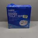 Carex Toilet Seat Riser With Quick-Lock, Raised Toilet Seat Adds 4 Inches of Height to Toilet - Toilet Seat Lifter With 300 Pound Weight Capacity, Slip-Resistant