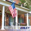 Anley 56" Pine Wooden House Flagpole - for Sleeve House Flags (28" x 40") - Wood Flag Pole with Tangle Free Design, Rotating Rings and Anti-Wrap Tube -Flag and Flagpole Holder NOT Included