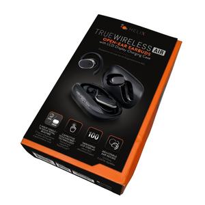 Helix True Wireless Air Open-Ear Earbuds wit LCD Display Charging Case