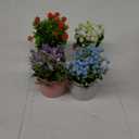 Der Rose 4 Pack Fake Flowers Artificial Plants Indoor for Home Kitchen Office Dining Centerpiece Table Decorations