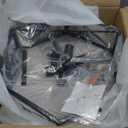 Industrial Semi Flush Mount Ceiling Light, 6 Light Modern Metal Close to Ceiling Light Fixture, Farmhouse Light Fixtures Ceiling Mount, Black Chandelier for Kitchen, Dining Room, Hallway