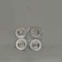 HOMOTEK 4 Pack Round Sliding Closet Door Handles Diameter 2-1/2 in(65mm) Brushed Stainless Steel Flush Pocket Pulls Recessed Bypass Door Handles, Stainless Steel Barn Door Finger Pull Set