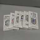 Valentine's Day Press on Nails Medium Coffin With Black & White Heart Designs Full Cover Gradient False Nails for Women Valentine Glue on Holiday Manicure, Pack of 6