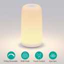 ROOTRO Touch Bedside Table Lamp, [Sleek Design & RGB Mode] 3 Way Dimmable Small Lamp for Bedroom, LED Lamp with Warm White Lights, Multi-Color Smart Nightstand Lamp for for Living Room Home Gifts