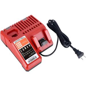 Replacement Rapid Charger for Milwaukee 12V & 18V Batteries, 12V/18V Lithium-Ion - Compatible with 48-59-1812