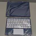 Harvopu Compatible for iPad 11th 10th Generation Case with Keyboard, Folio Cover with Pencil Holder, Multi-Touch Trackpad, 7 Color Backlit, Detachable Keyboard for iPad (A16) 11th/10th Gen (Navy Blue)