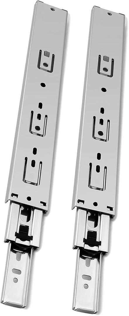 Gobrico Hardware 20-inch 100 lb. Hydraulic Soft Self Close Full Extension Ball Bearing Drawer Slides 3Folds 1Pair Gobrico Hardware 20-inch 100 lb. Hydraulic Soft Self Close Full Extension Ball Bearing Drawer Slides 3Folds 1Pair