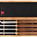 4-Pieces Carbide Tipped Woodturning Tools Lathe Chisel Set with Stainless Steel Blade, Wooden Box
