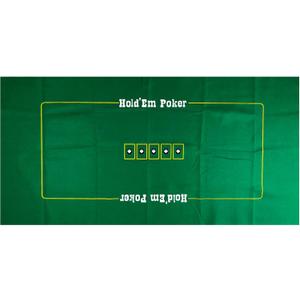 Poker Table Game Mat Layout - 36" x 72" Rectangle Las Vegas Style Green Casino Felts Table Top Cover, Great for Poker Game Night Events Theme Party Fundraisers & Gatherings