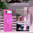 Magnetic for iPhone 17 Air Case [Compatible with Magsafe] [Military Grade Drop Protection] [Anti-Fingerprint] Translucent Matte Shockproof Women Phone Case Cover, Berry Purple